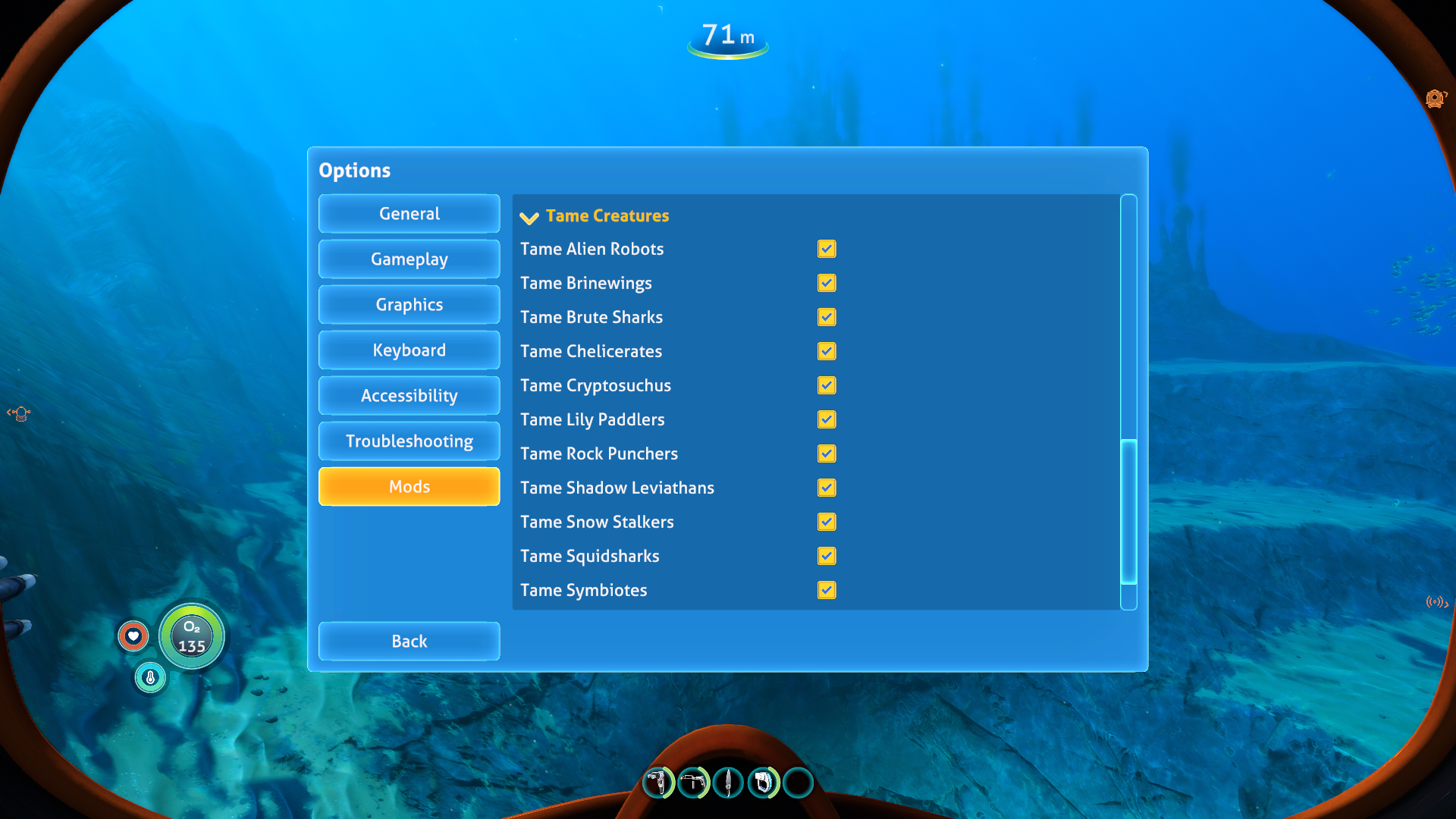 Mod options