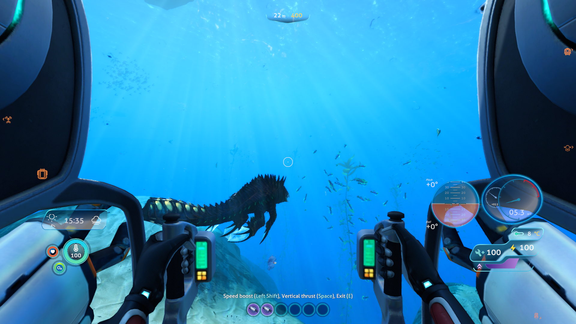 Enhanced Prawn Suit HUD.