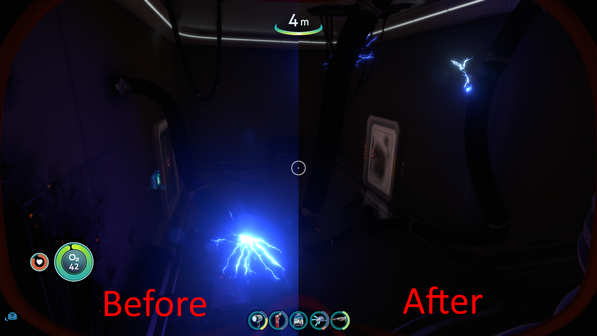 Aurora sparks before and after