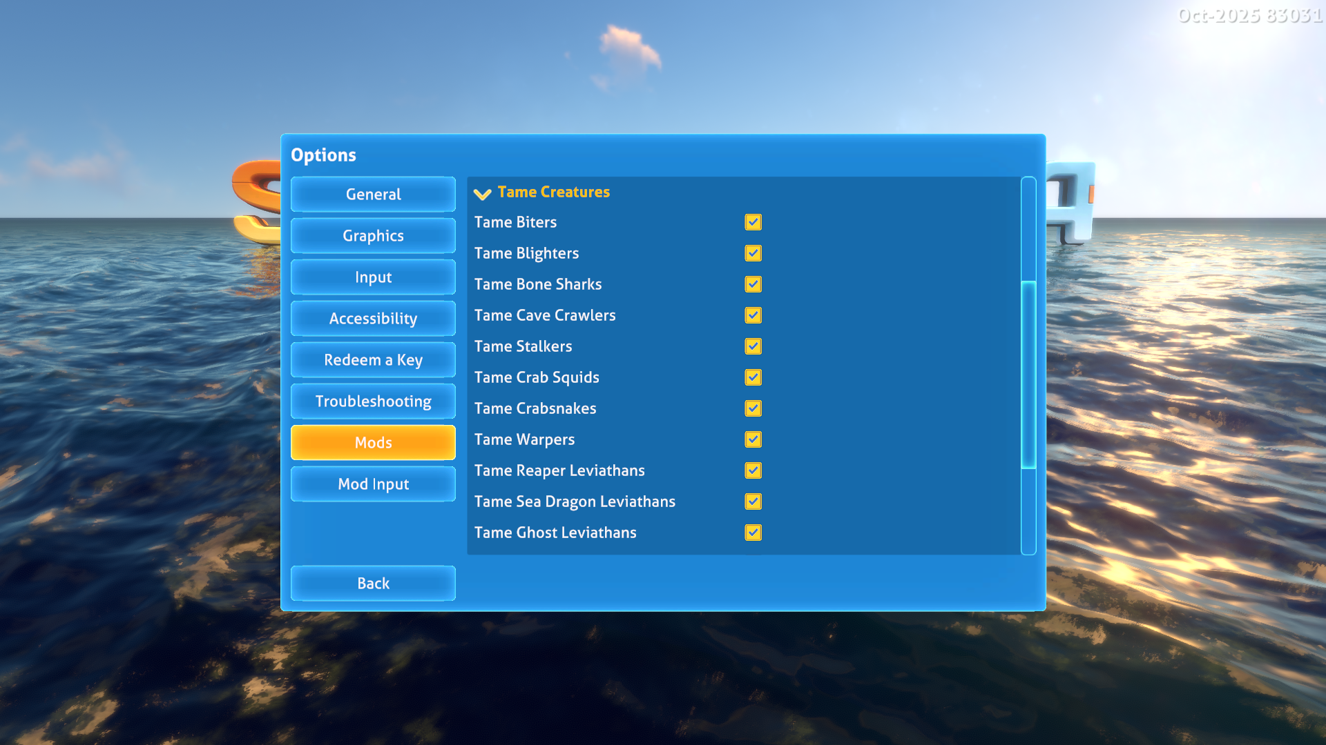 Mod options