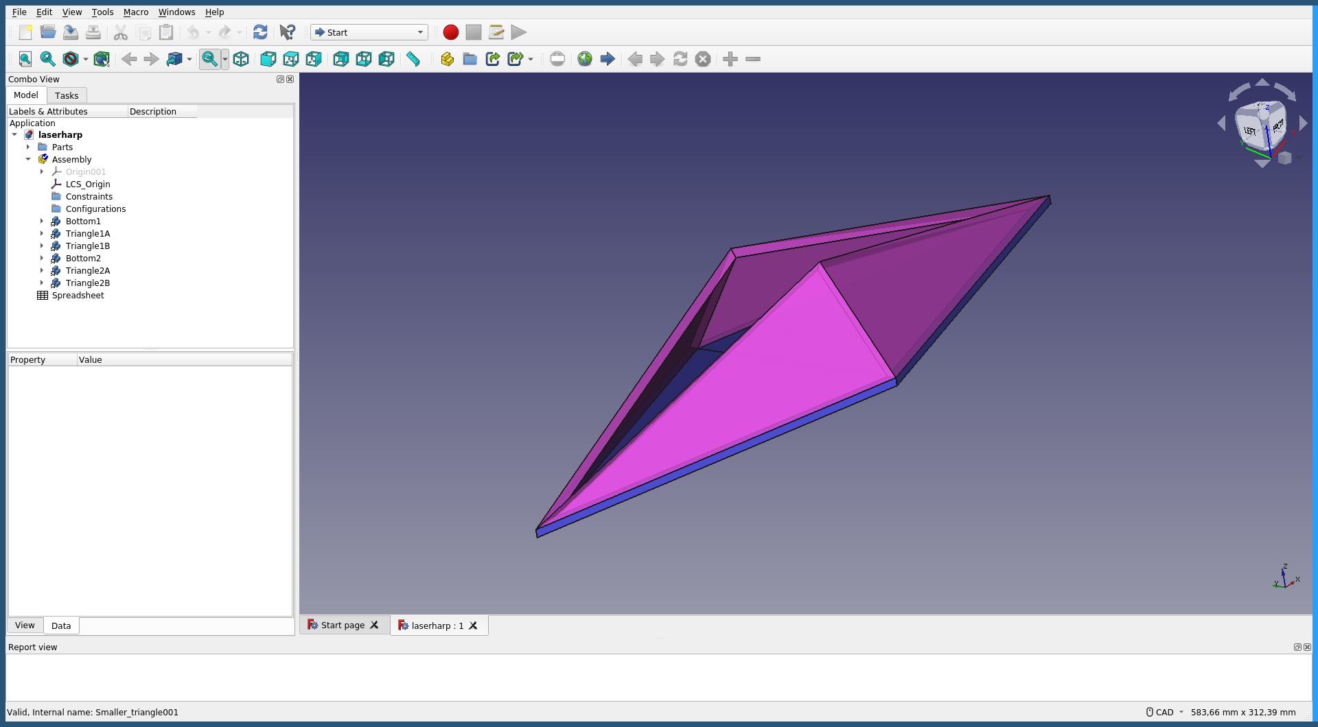 Laserharp in 3D