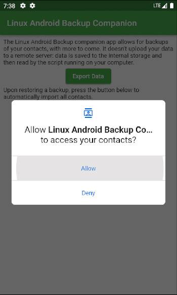 Screenshot 2 of Open Android Backup — opens full size