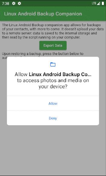 Screenshot 3 of Open Android Backup — opens full size