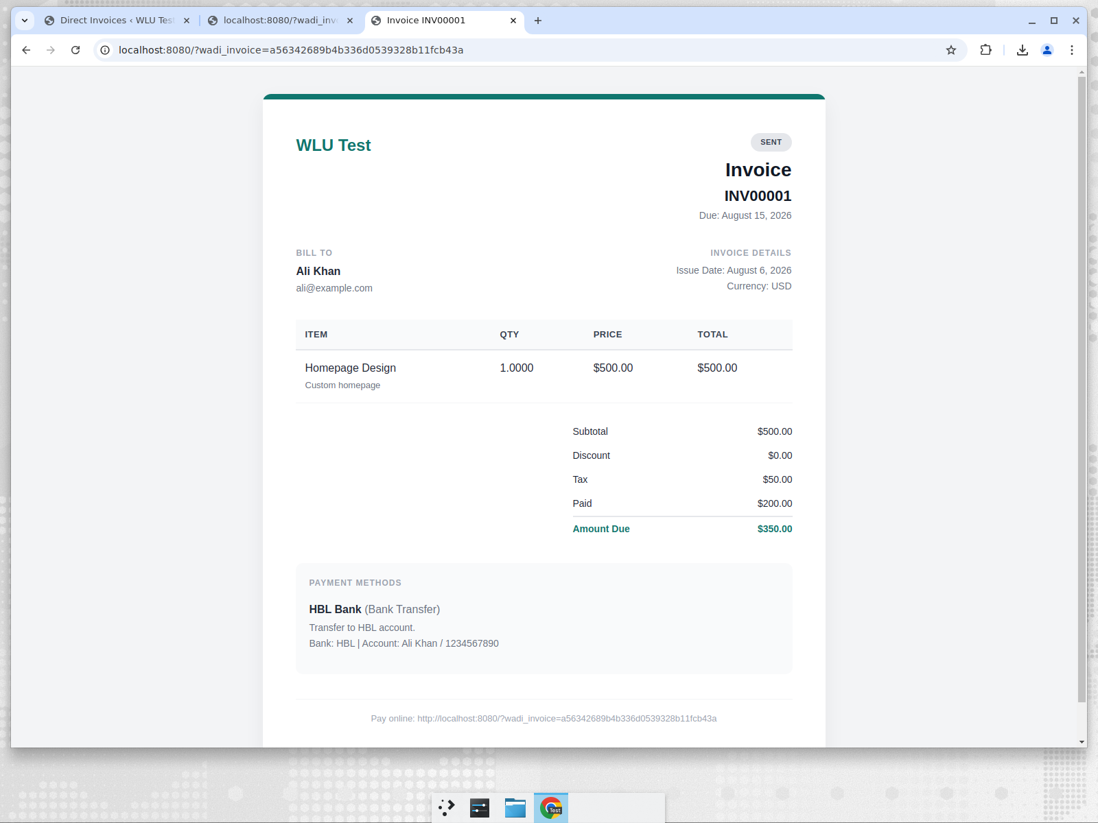 Public Invoice