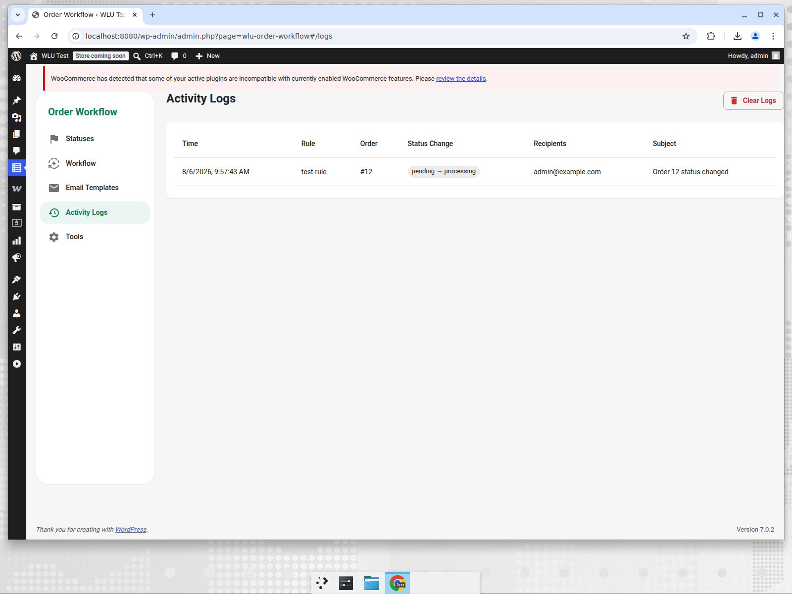 Activity Logs
