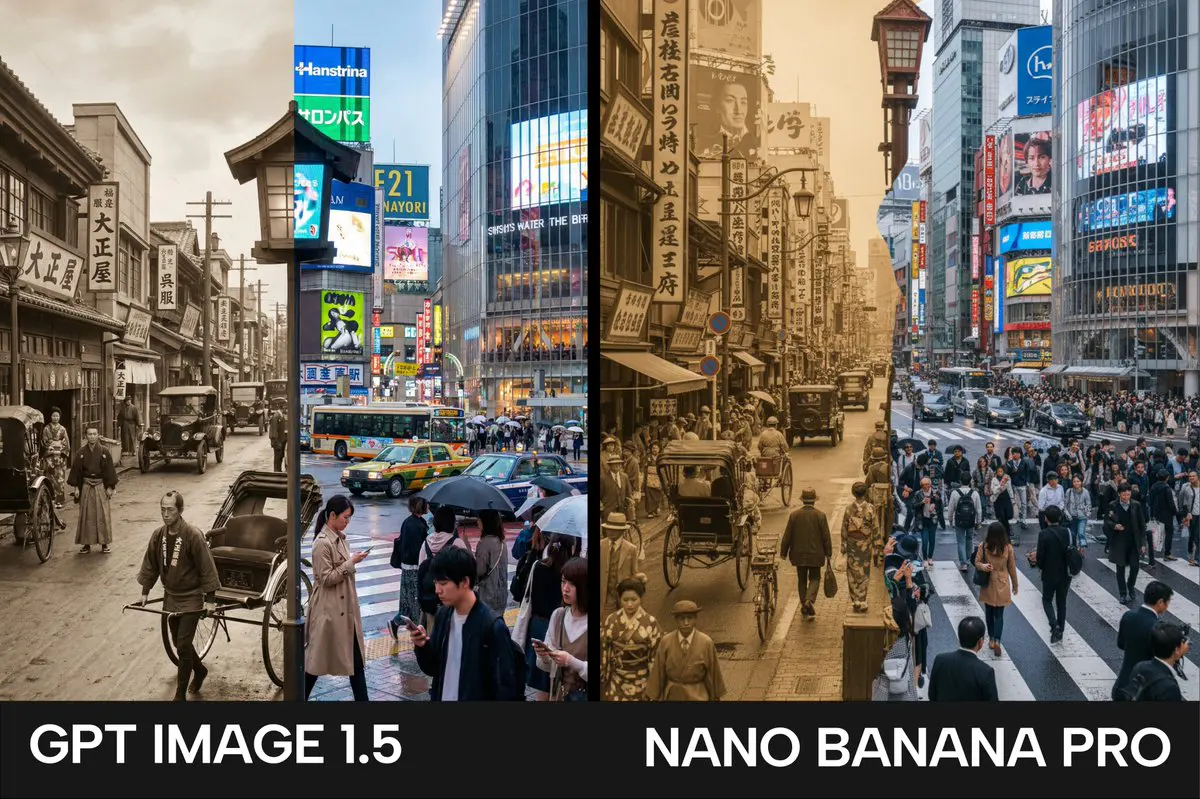 Compare GPT Image 1.5 vs Nanobanana Pro dentro de Imagine...