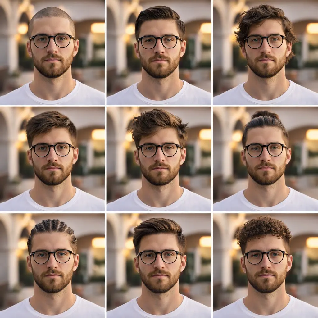 description: "A clean, aesthetic 3x3 collage portrait sho...