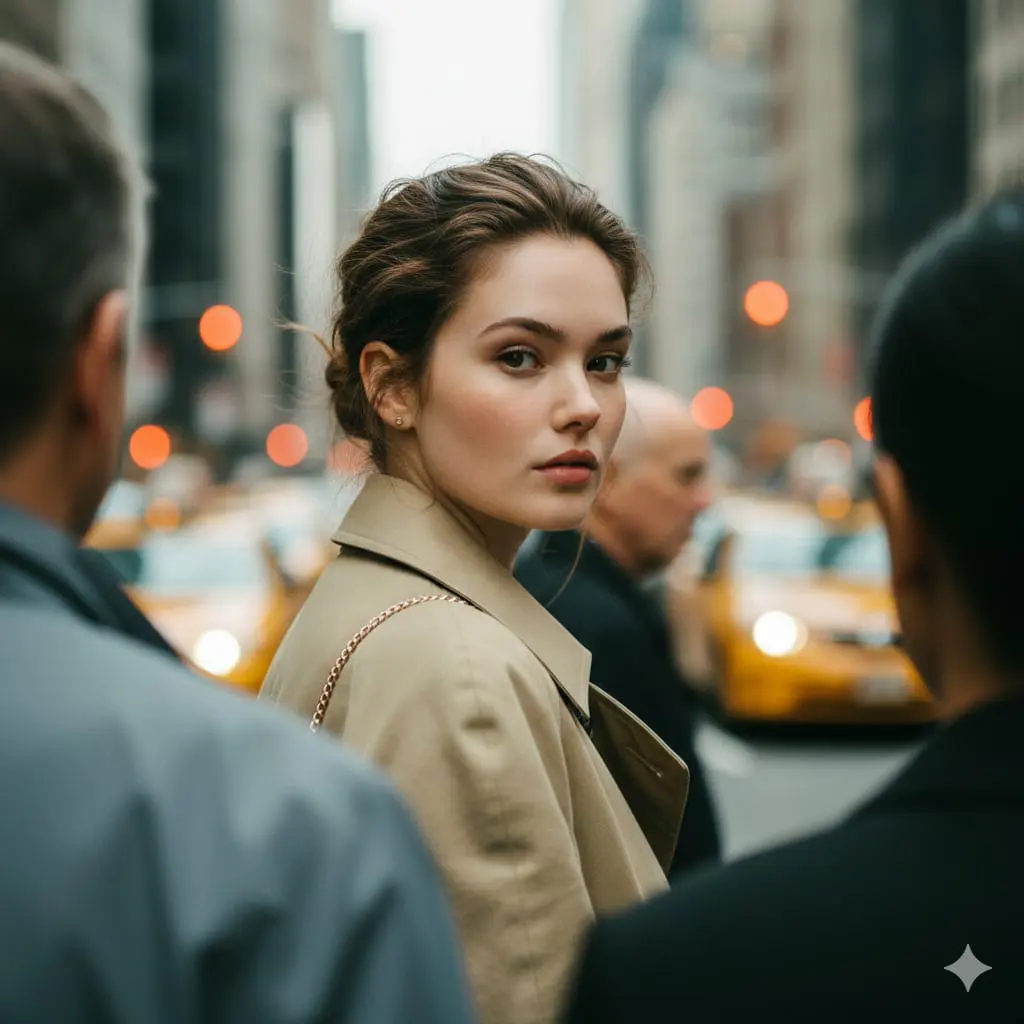 Core Intent: Create a photorealistic candid street-fashio...
