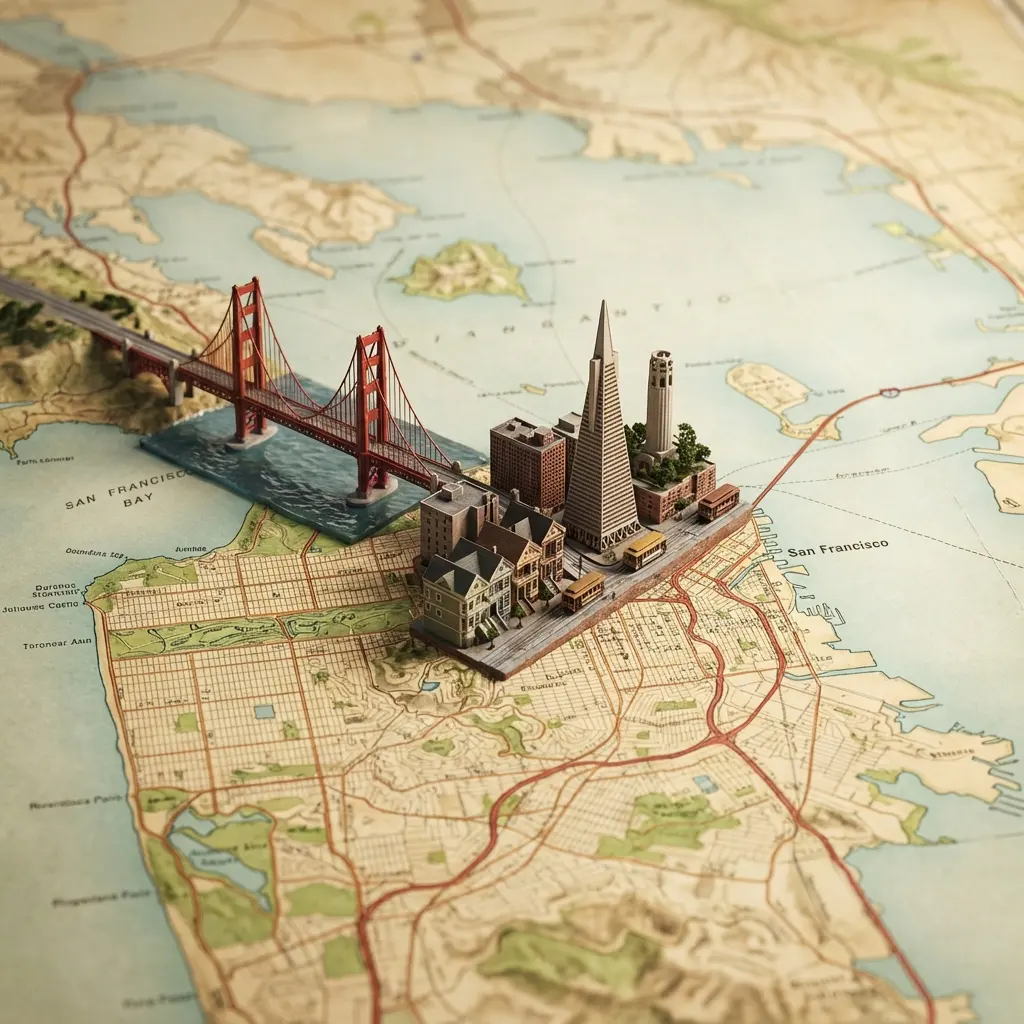 A realistic, highly detailed geographic map viewed from a...