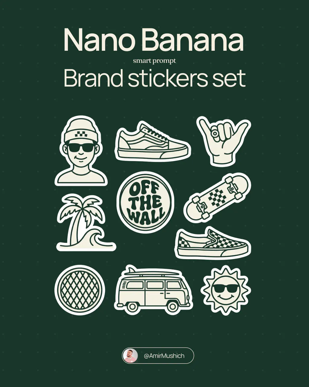 [BRAND NAME]. Act as a vector illustrator designing a tre...