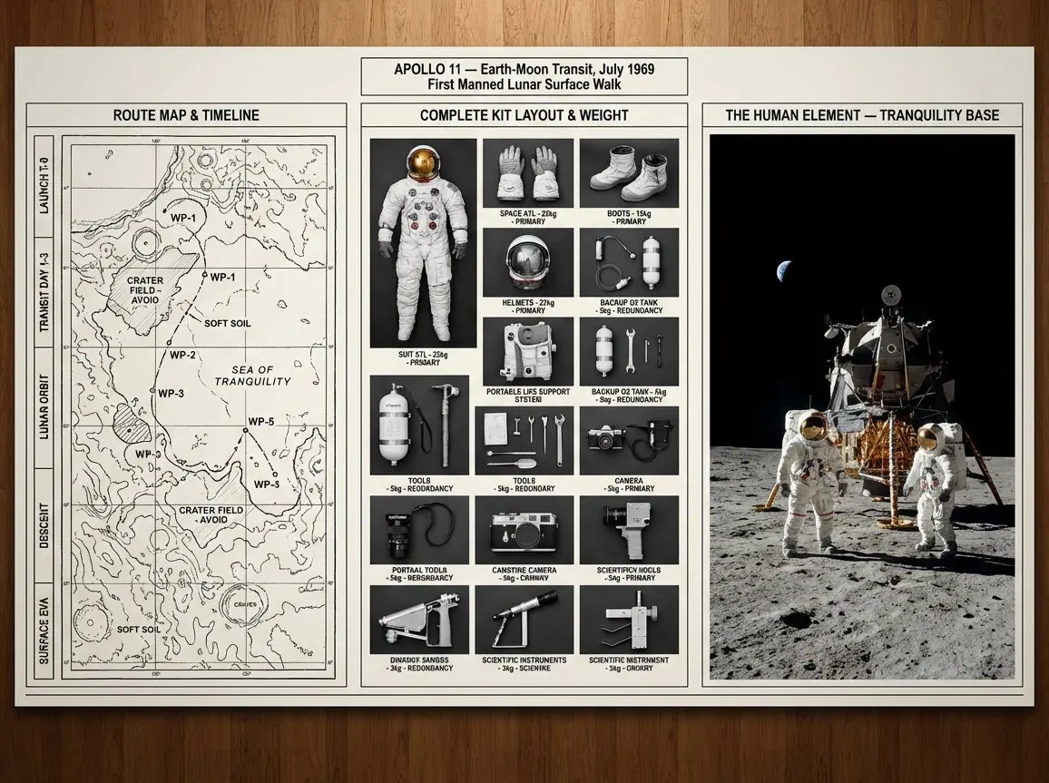 An expedition leader's planning board for [JOURNEY / MISS...