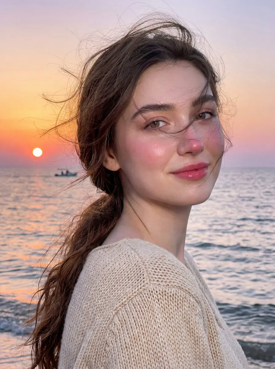 Create an image using the exact same face as the referenc...
