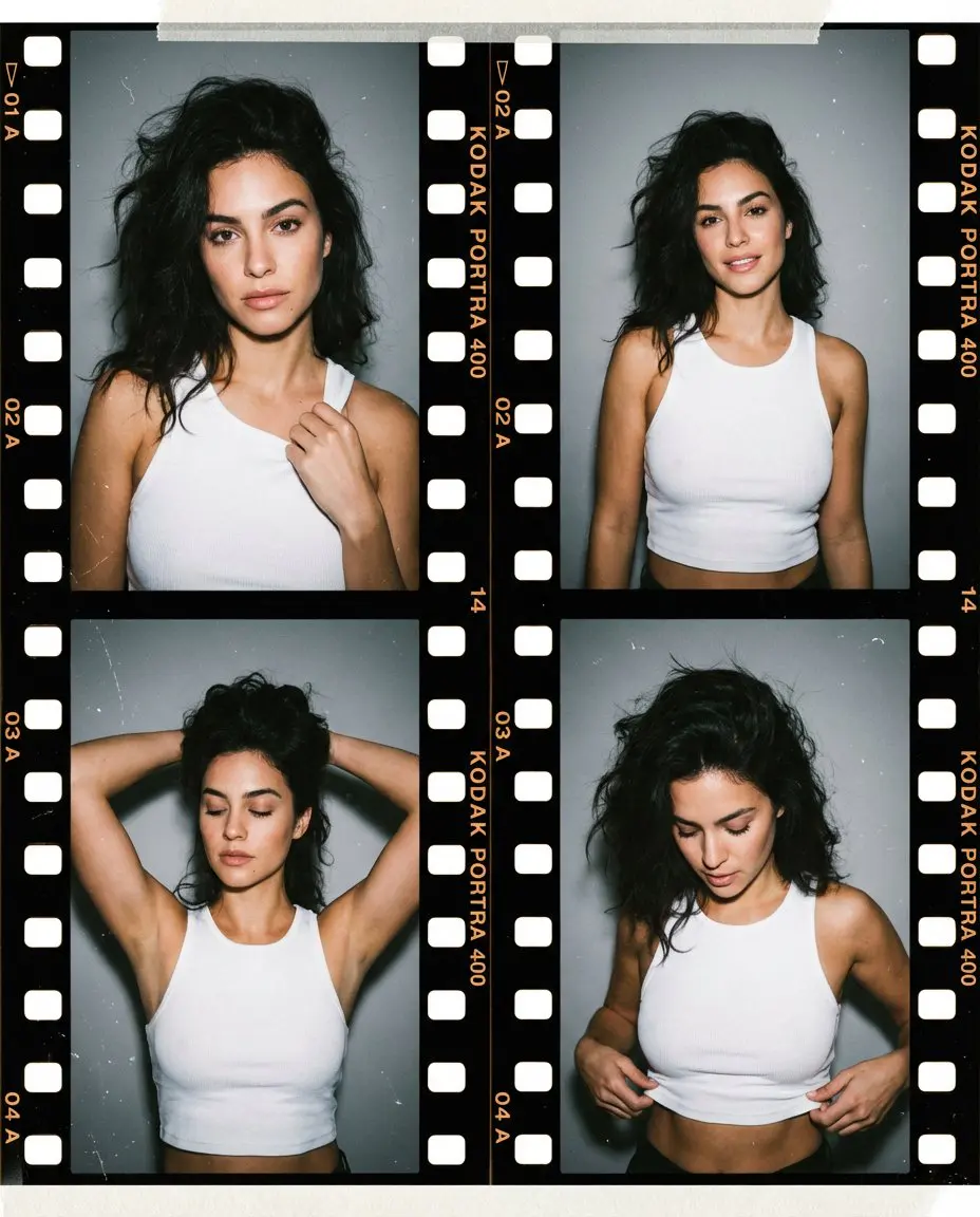 A photorealistic editorial-style portrait composed as a f...