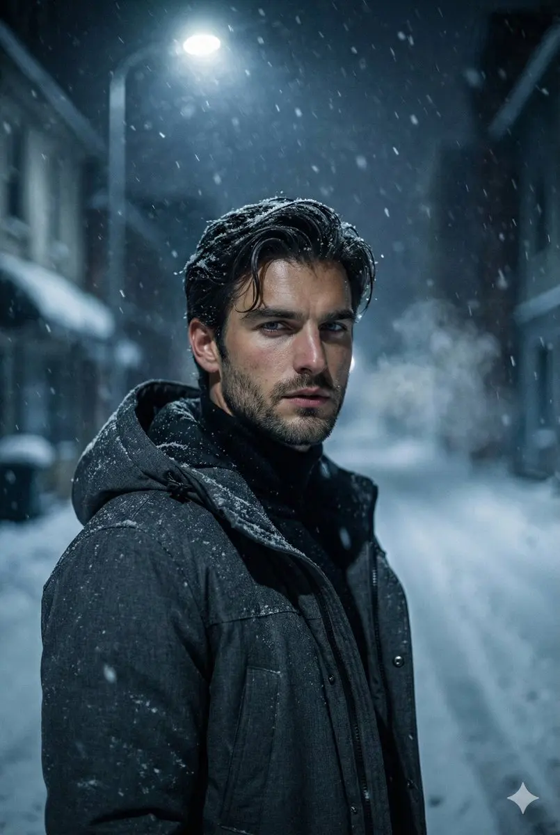 Ultra realistic cinematic portrait of a young man with sh...