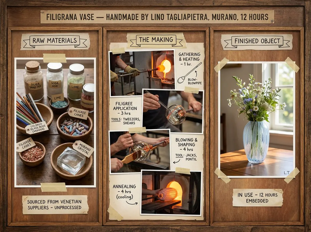 An artisan's method board for [HANDMADE OBJECT] — [TECHNI...