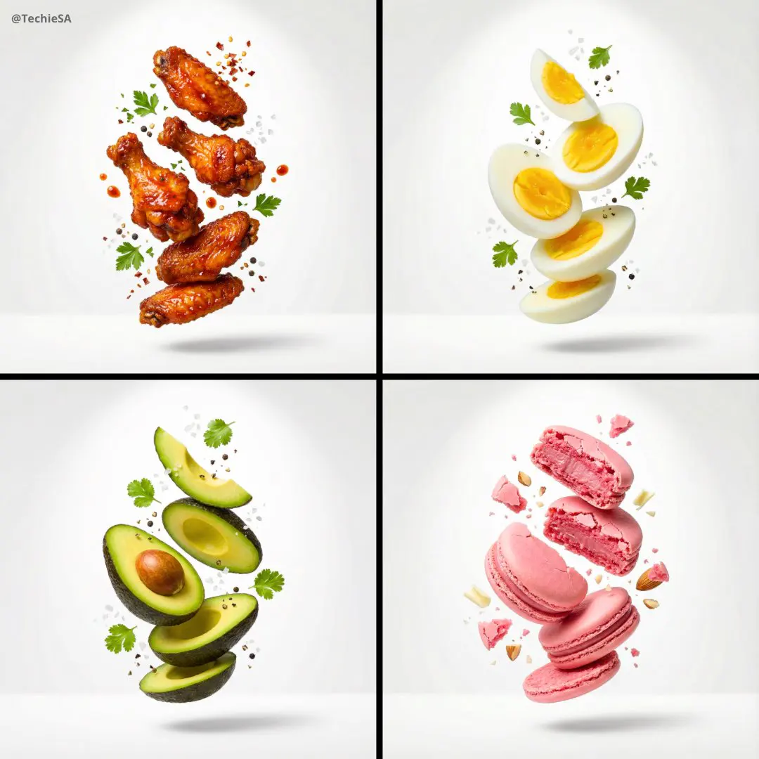 [subject], premium food advertising, white seamless backg...
