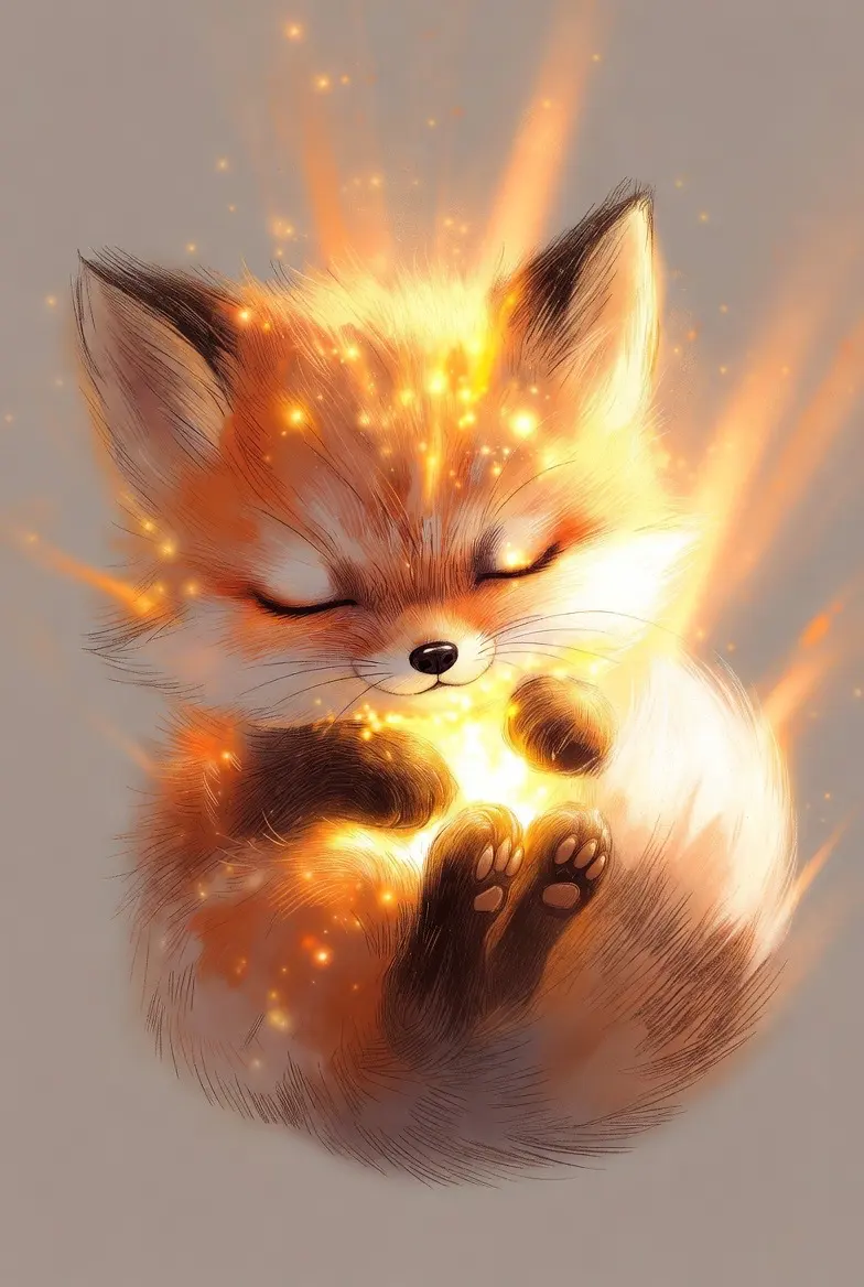 name: "Whimsical Sketch with Magical Golden Glow Prompt G...