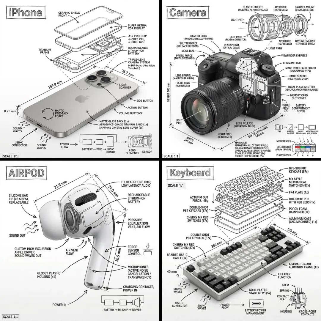 Create an infographic image of [OBJECT], combining a real...