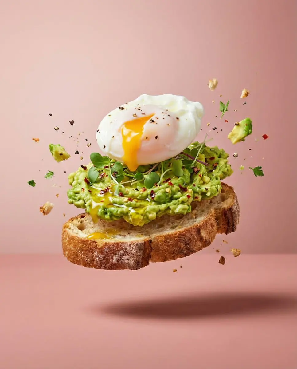 Professional studio food photography series featuring dec...