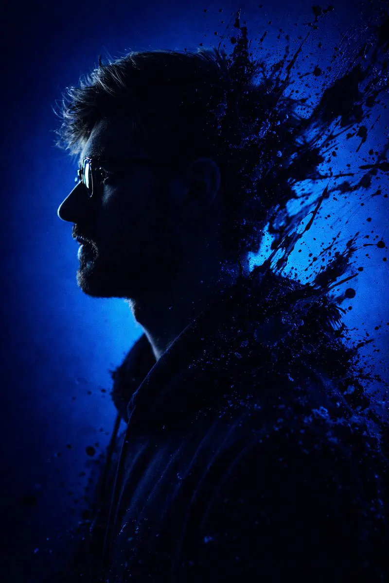 Convert this image into a dramatic, stylized portrait (us...