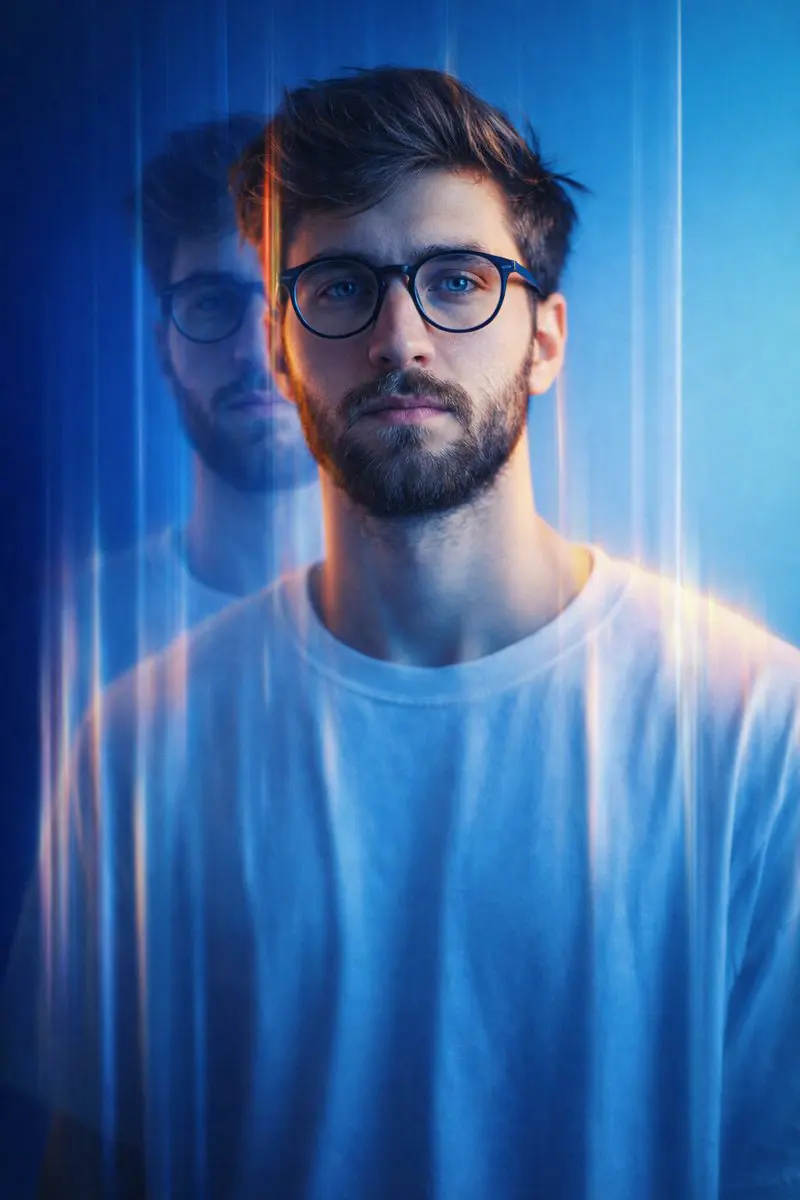 Create a cinematic, high-fashion half-length portrait of ...