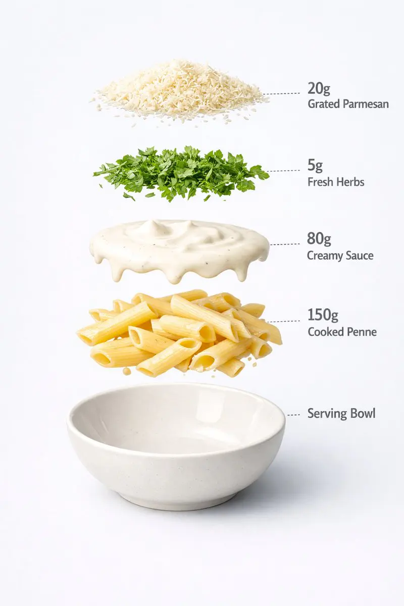 Ultra-realistic food photography of a prepared creamy whi...
