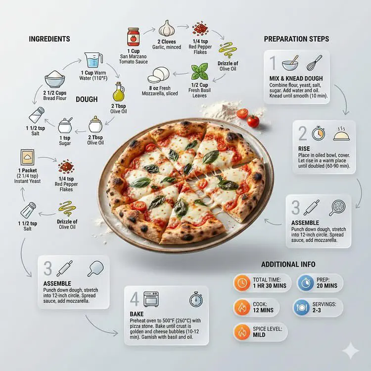 Ultra-clean modern recipe infographic.