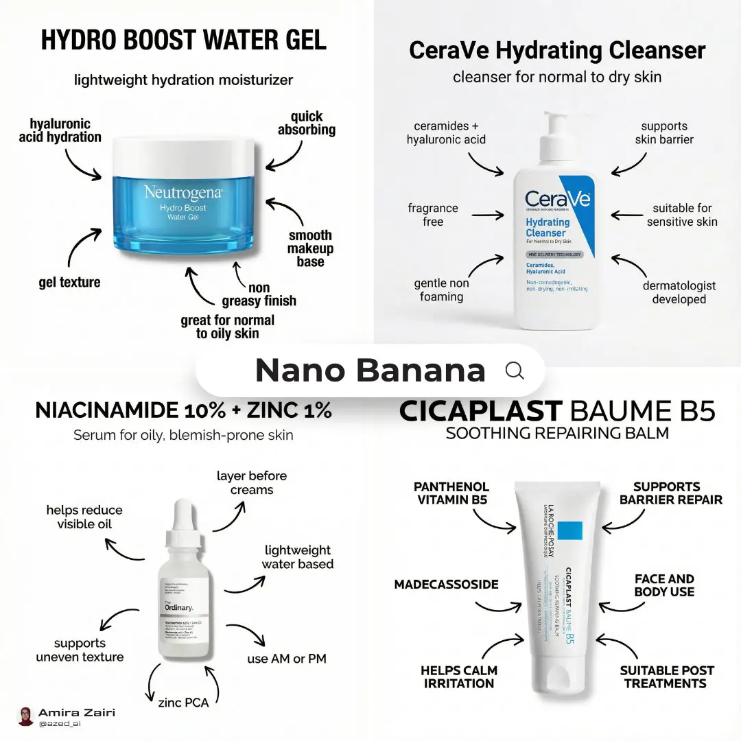 [product], clean skincare infographic poster, centered pr...