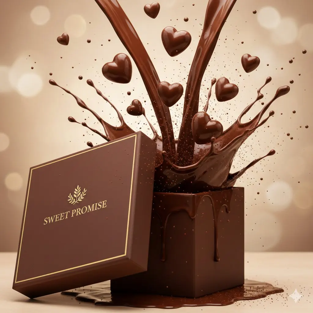 A slow, sensual luxury chocolate commercial shot in ultra...