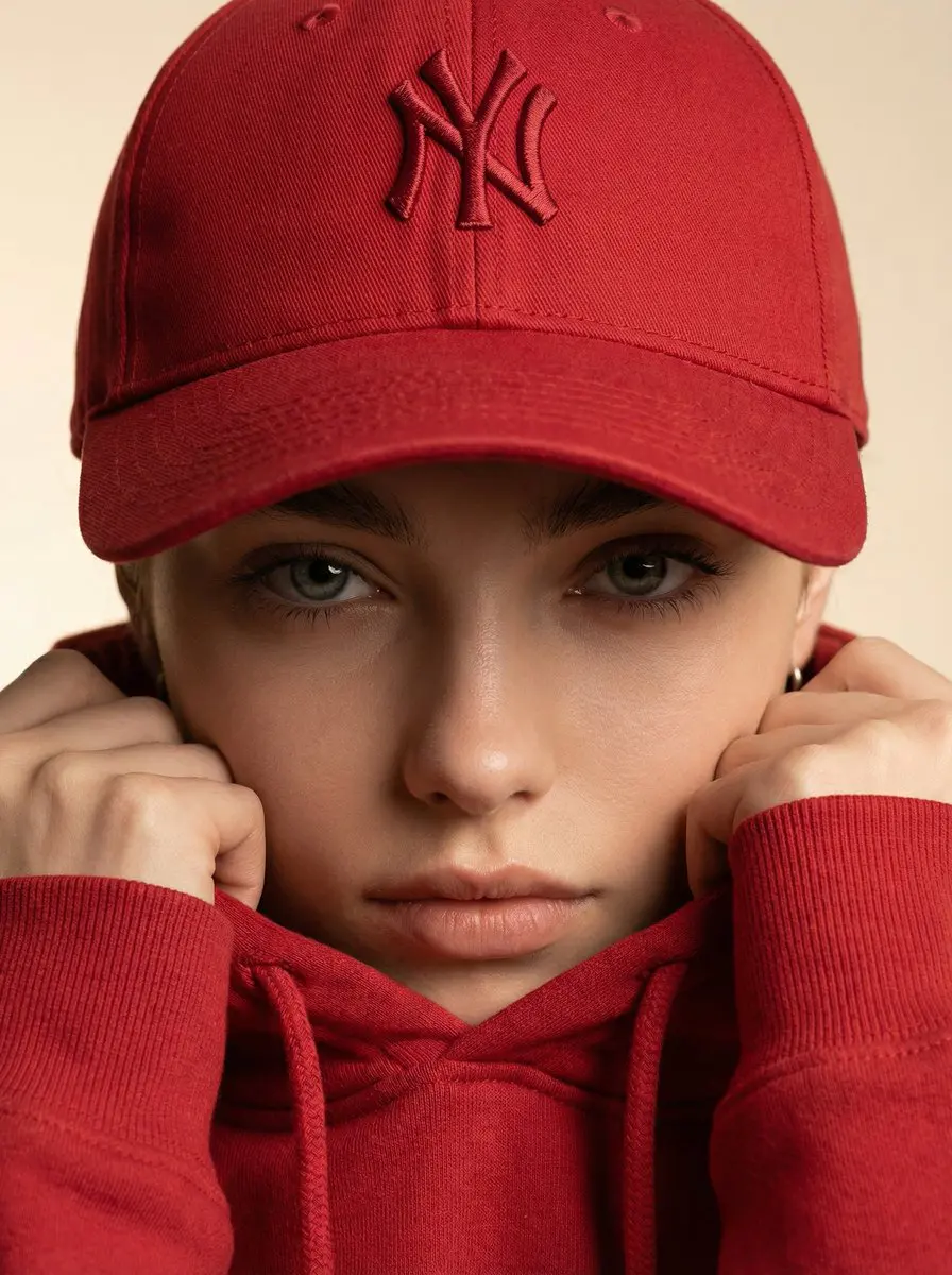 Ultra-realistic fashion beauty crop of a female model wea...