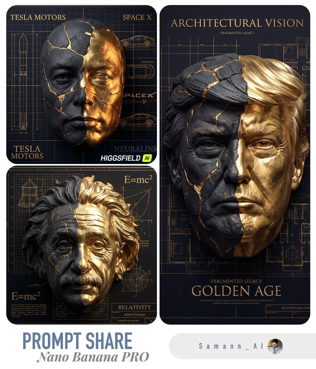 A high-detail artistic 3D portrait of the person in the p...