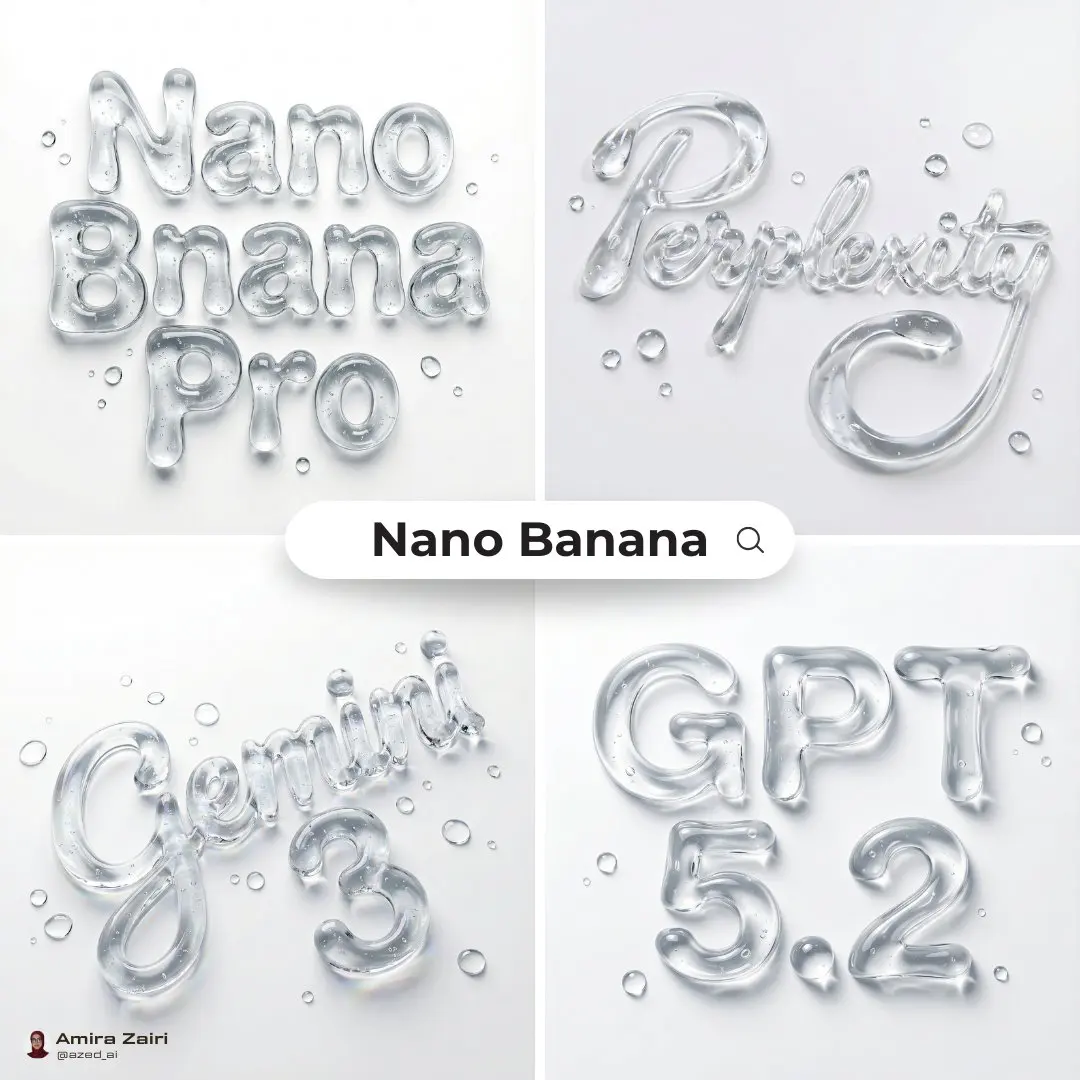 Abstract liquid typography spelling "text", thick transpa...
