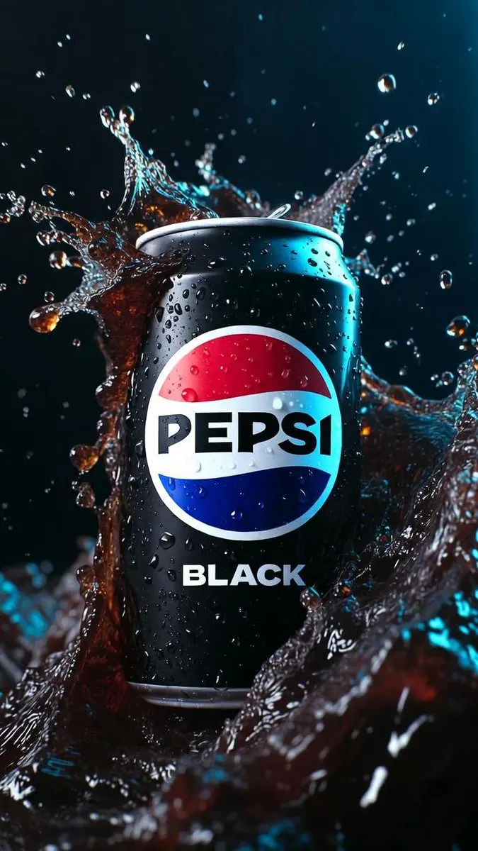 Hyper-realistic cinematic product photograph of a Pepsi B...
