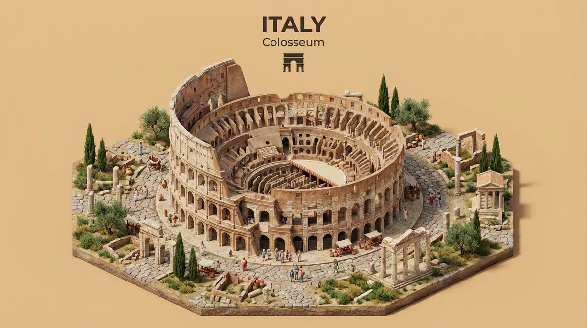 \Create an isometric miniature 3D diorama representing th...