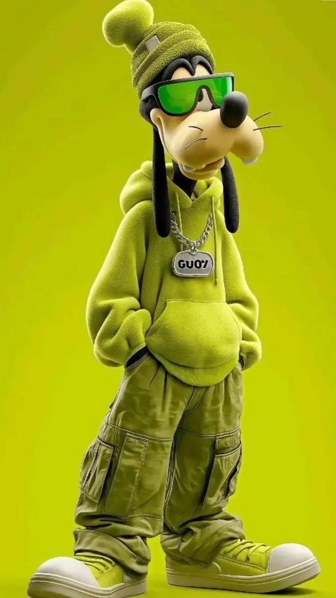 Full-body 3D stylized anthropomorphic cartoon dog charact...