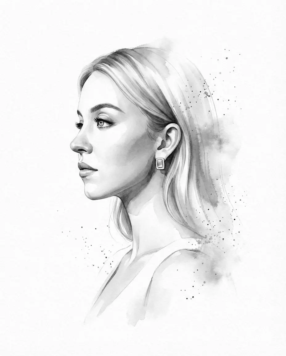 Transform the input photo into a refined monochromatic in...