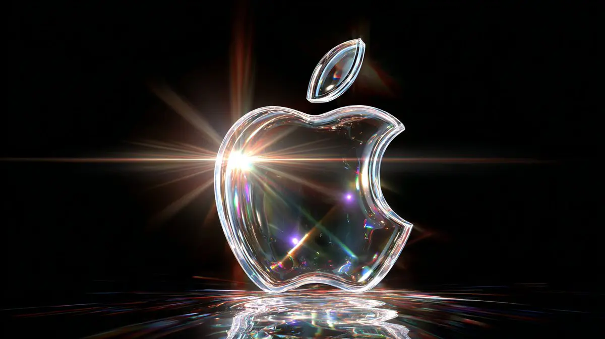 3d render of [logo name/ shape,...] made out of clear gla...