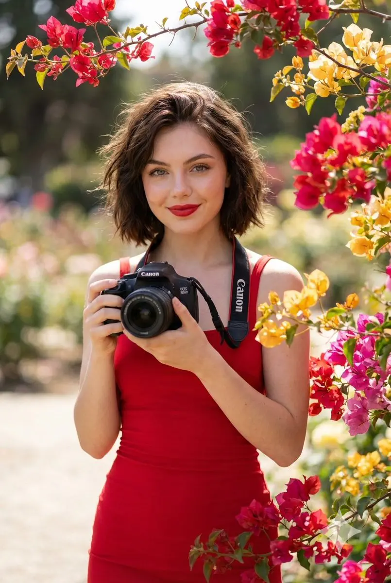 Create hyper-realistic 16k quality image of A young woman...
