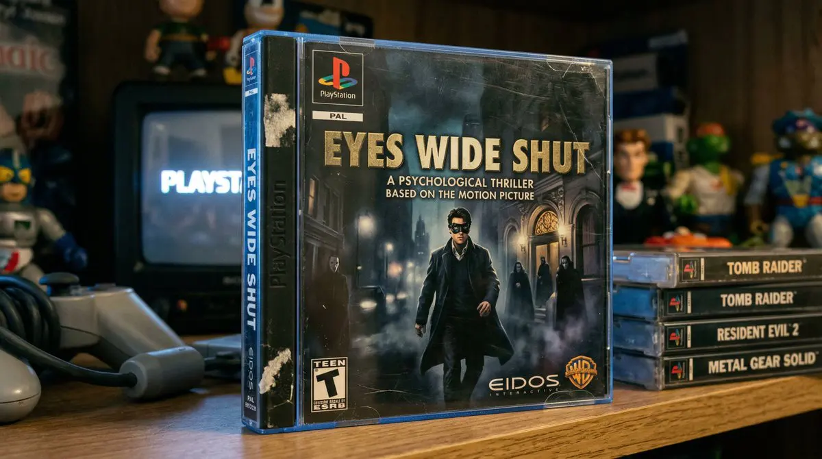playstation 1 game case with a movie tie-in game that see...