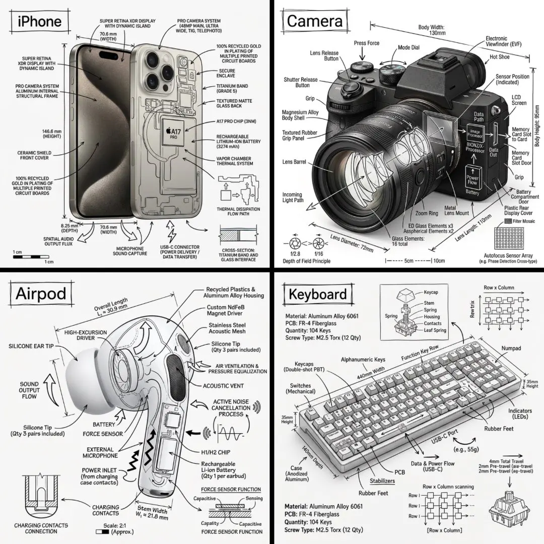 Create an infographic image of [OBJECT], combining a real...