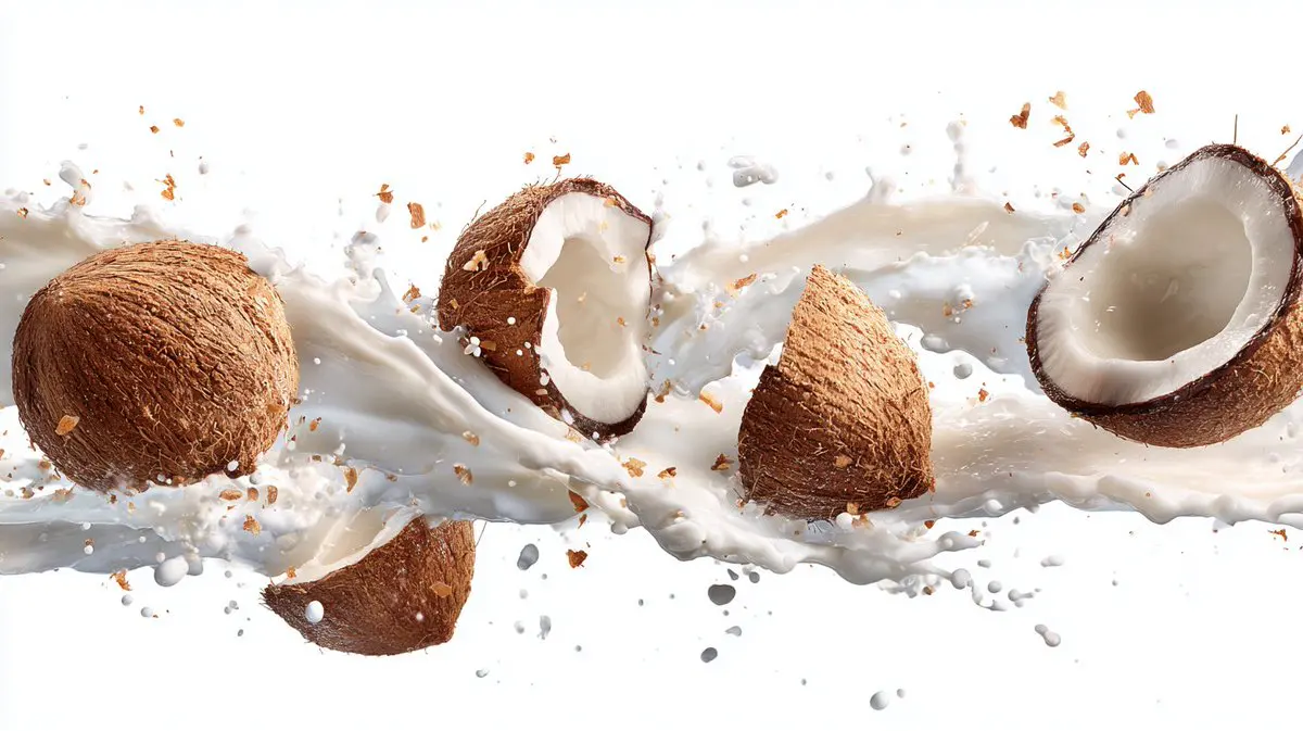 a photo of sliced [ingredient] in mid-air. the background...