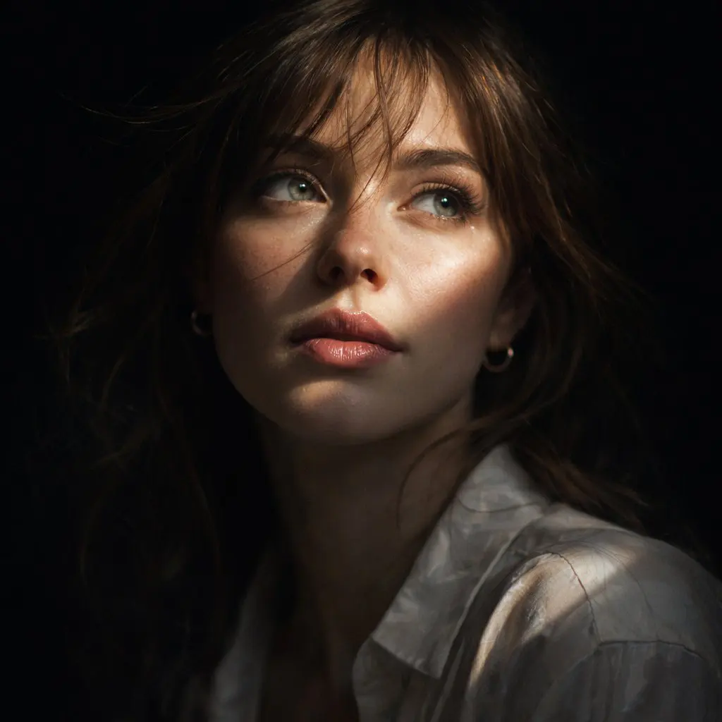 Hyper-realistic cinematic Create an 8k close-up portrait ...