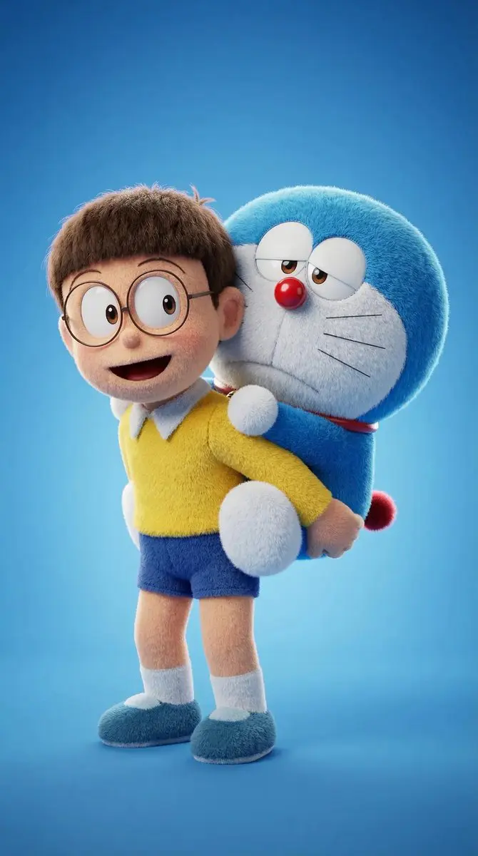 Ultra-detailed 3D plush cartoon character, inspired by cl...