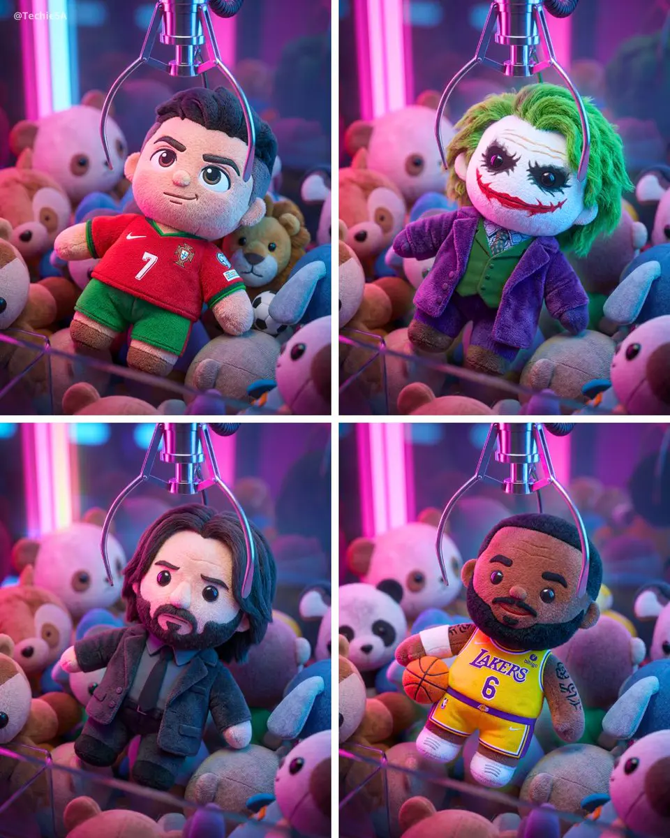 Cute 3d cartoon plush style transforming the person from ...