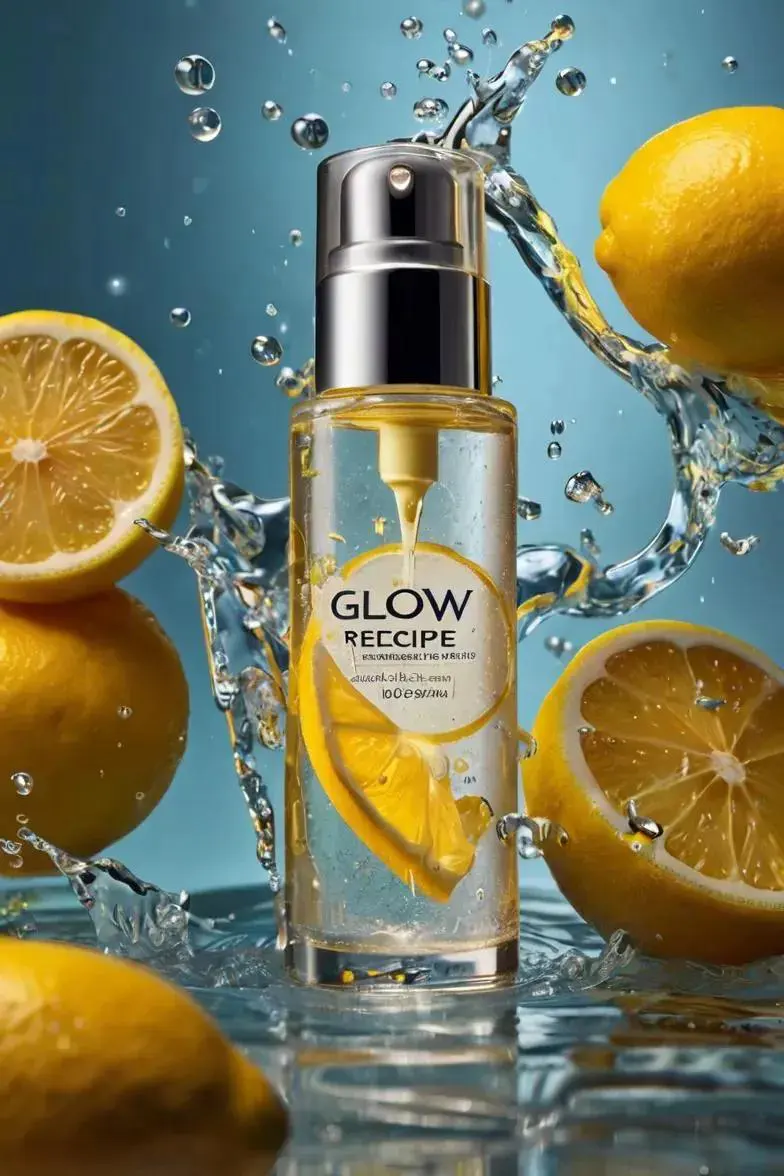 Ultra-realistic skincare advertising photography featurin...