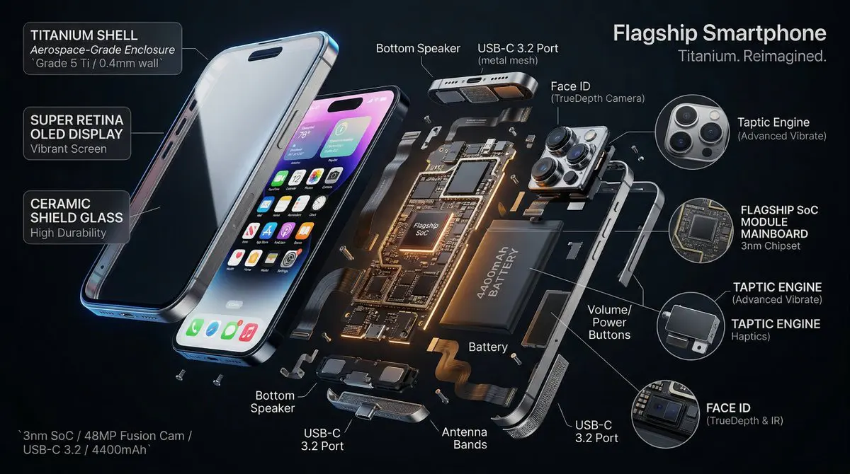 Hyperrealistic 3D radial exploded view of [PRODUCT]  [NUM...