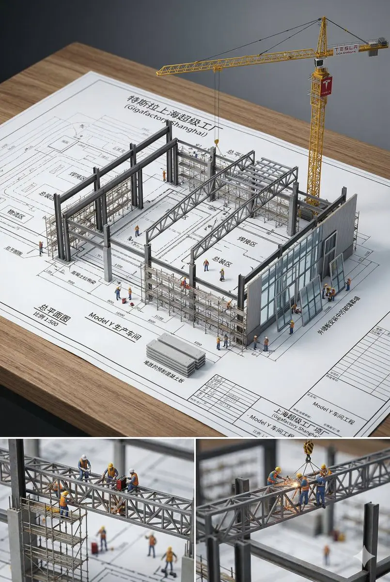 An architectural blueprint of {BUILDING_NAME} placed on a...