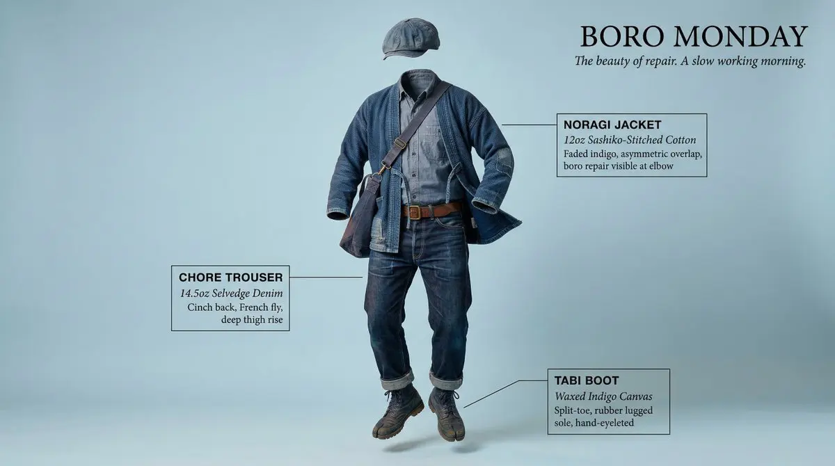 Complete [STYLE] outfit floating in its exact worn positi...