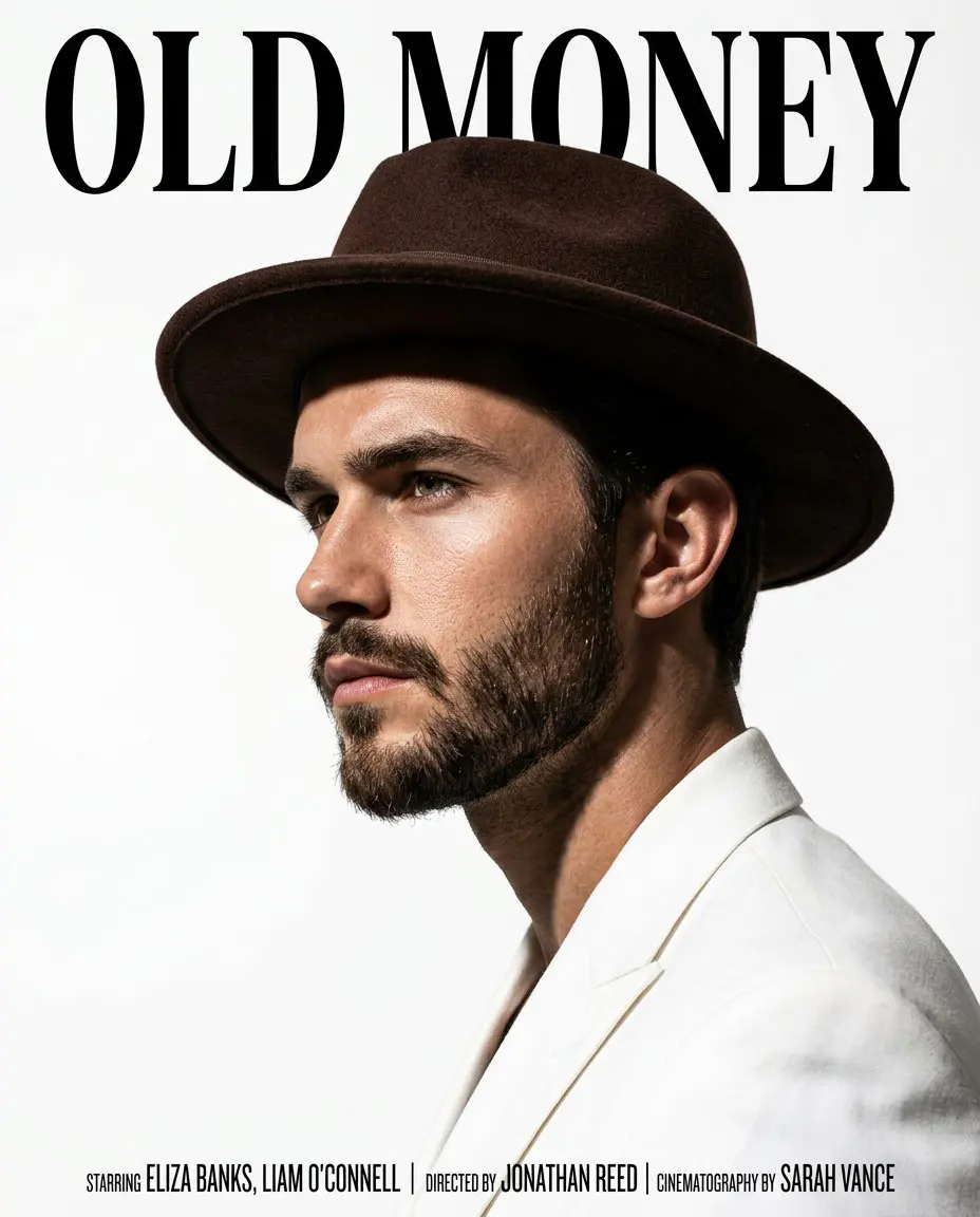 A cinematic magazine-style portrait of a handsome man in ...