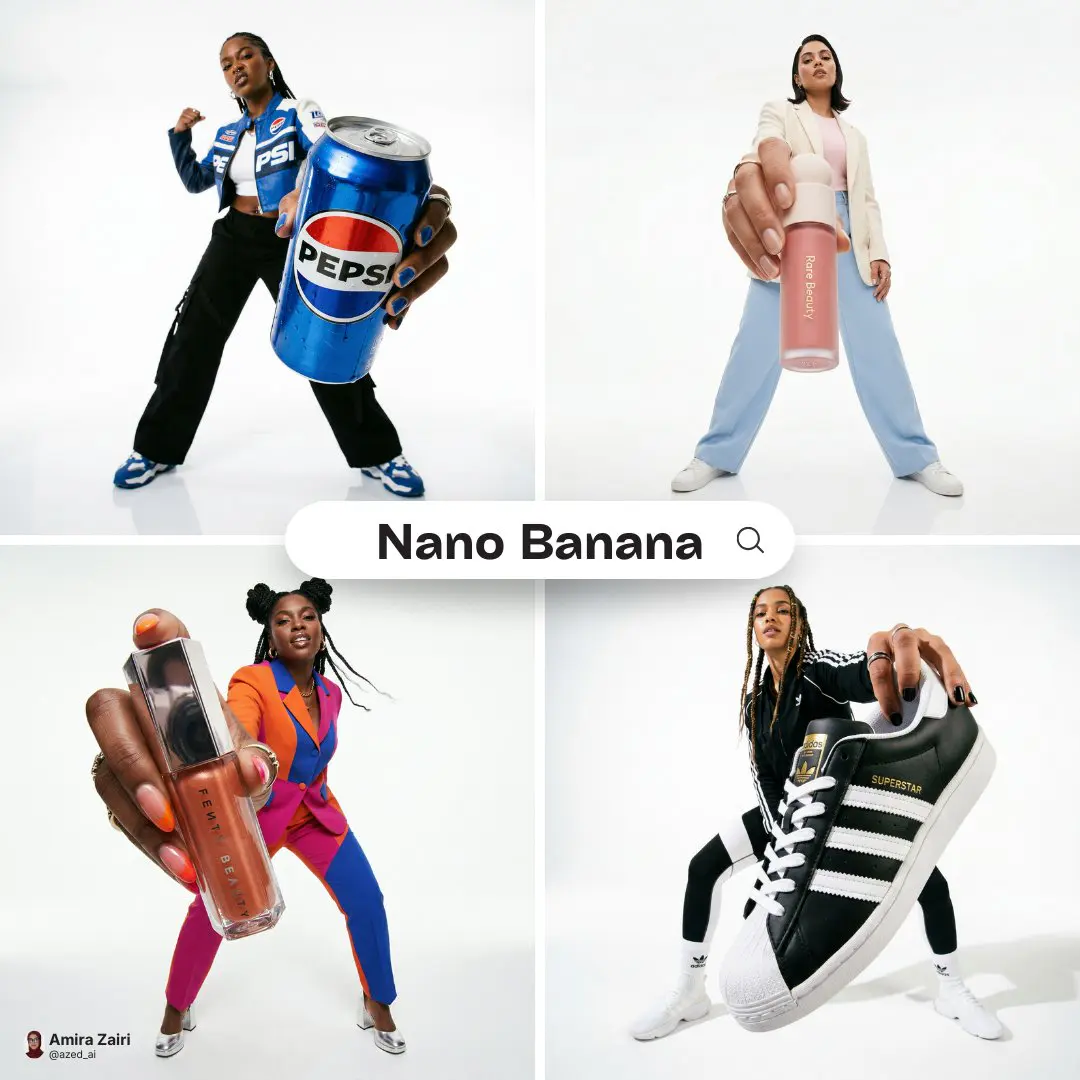 Low-angle fashion campaign photograph of a confident mode...